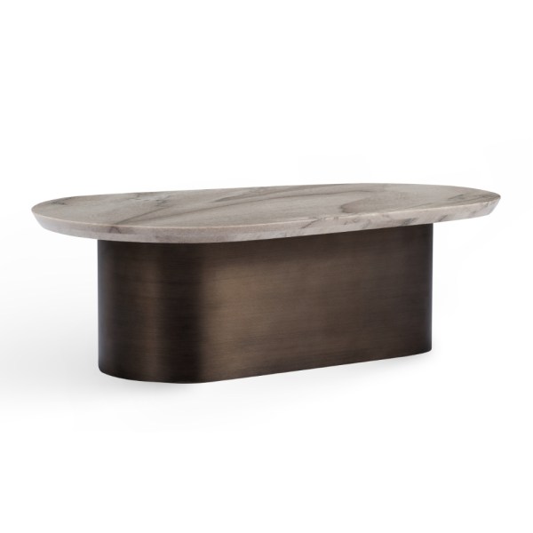 Marble Coffee Table Metal, Stone Fragment House.