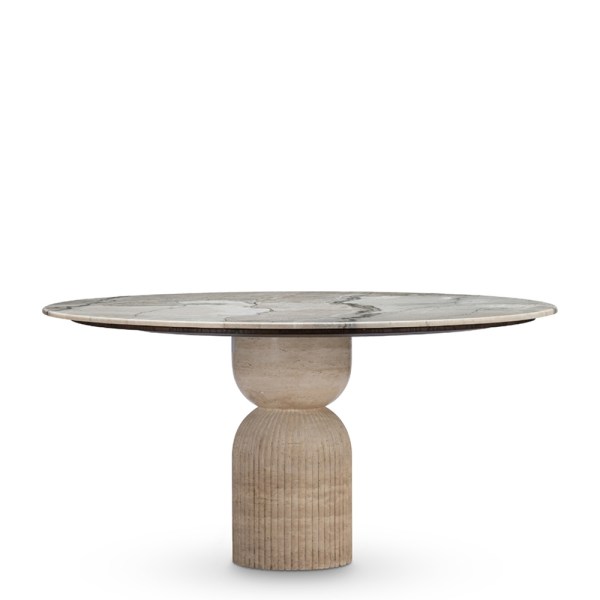 Quire Dining Table Stone, Veneer Fragment House.