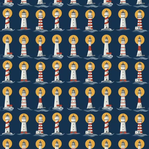 Mariner Navy Cotton Fabric by Fragment House.