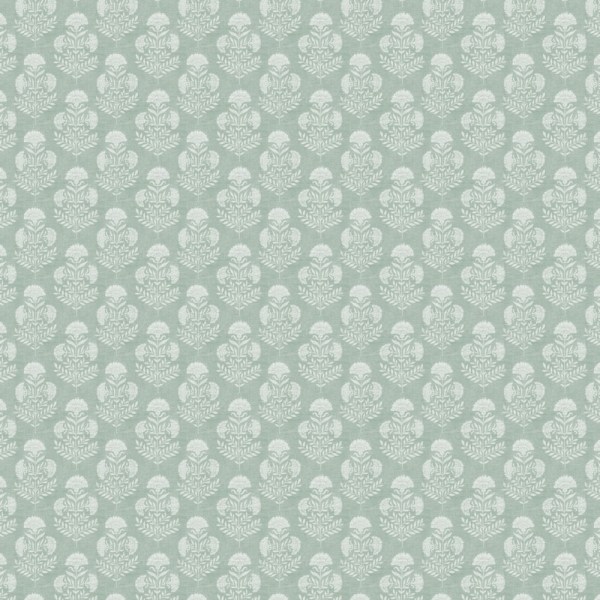 Azurite Blue Stone Linen Fabric by Fragment House.