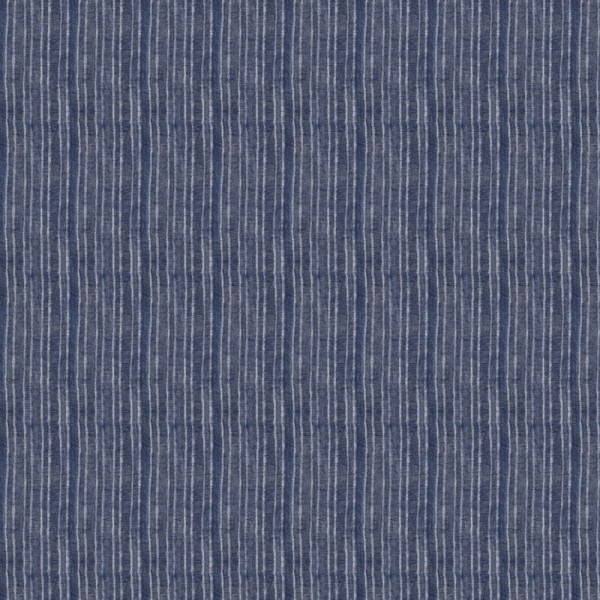Asterin Indigo Linen Fabric by Fragment House.