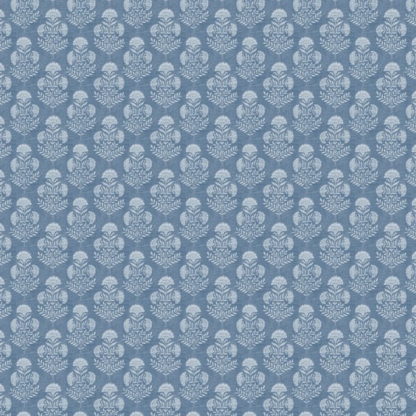 Iskara Blue Clay Linen Fabric by Fragment House.