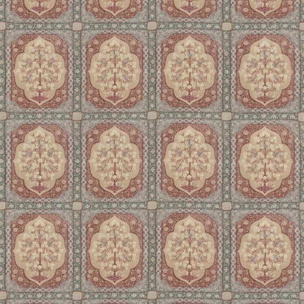 Imari Rust Linen Fabric by Fragment House.