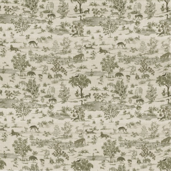 Orsini Olive Linen Fabric by Fragment House.