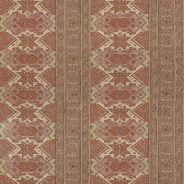 Cattleya Rust Cotton-Jute-Linen Fabric by Fragment House.