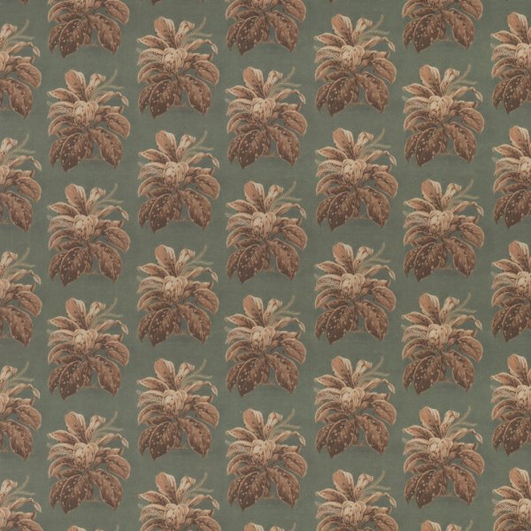 Floriana Eucalyptus Linen Fabric by Fragment House.
