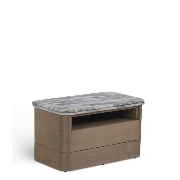 Cove Bedside Table Stone, Veneer Fragment House.