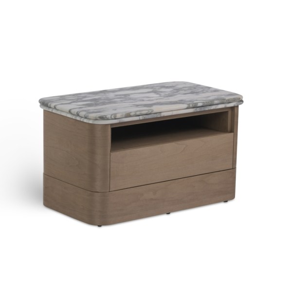 Cove Bedside Table Stone, Veneer Fragment House.