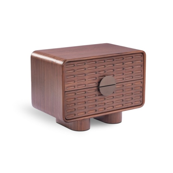 Night Cove Bedside Table Metal, Wood Fragment House.