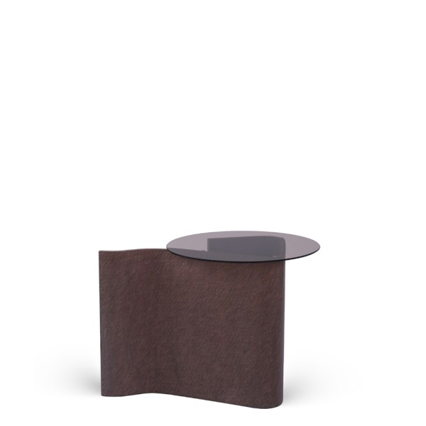 Cast End Table Glass, Veneer Fragment House.