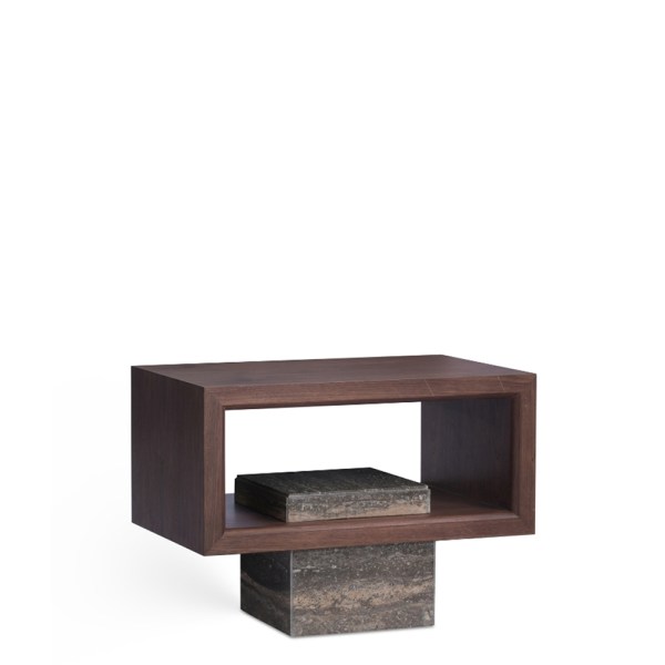 Cairn Bedside Table Stone, Veneer Fragment House.
