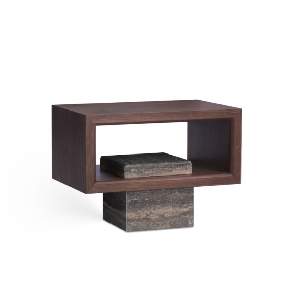Cairn Bedside Table Stone, Veneer Fragment House.